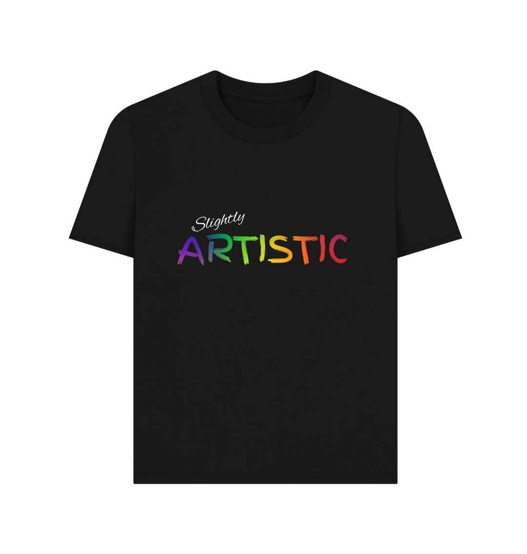 Black Artistic tee women's