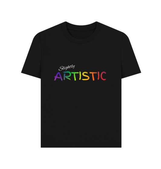 Black Artistic tee women's