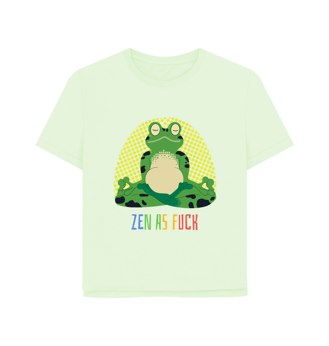 Pastel Green Sensei Frog tee women's