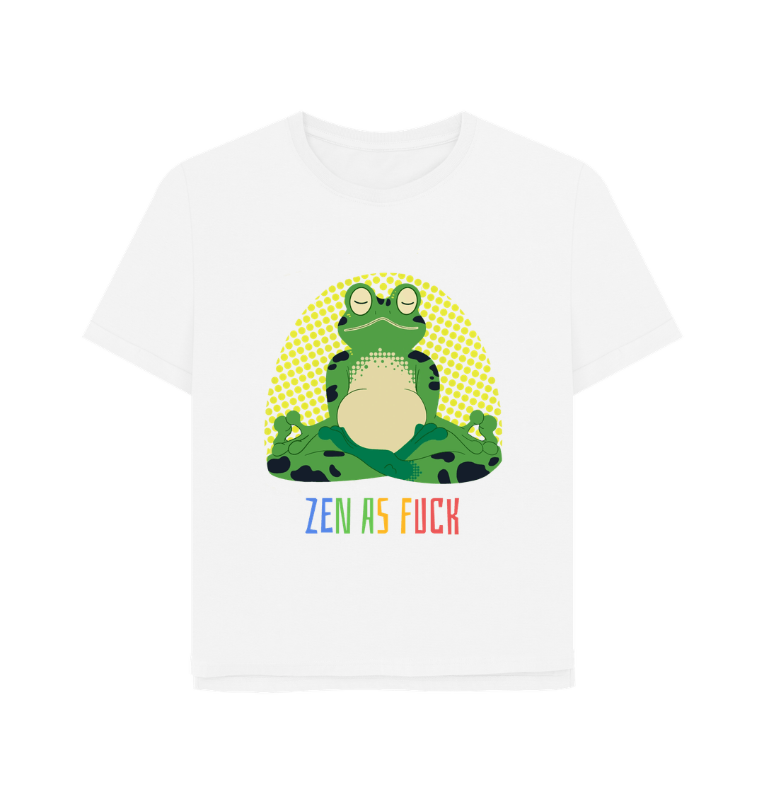 White Sensei Frog tee women's