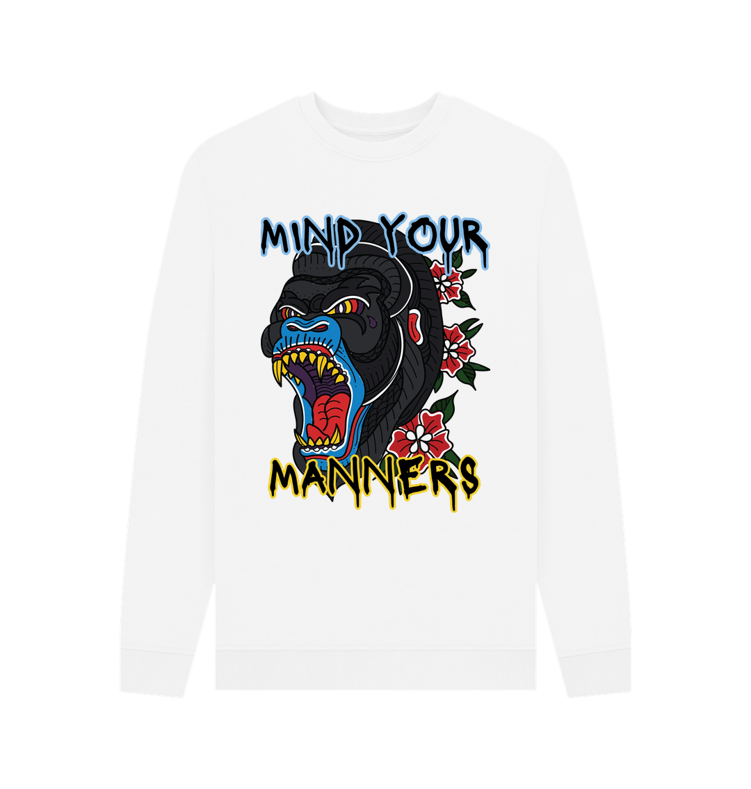 White GORILLA GEMS SWEATER